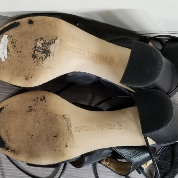 Ivanka Trump Black Strappy Heels - Picture 10 of 11